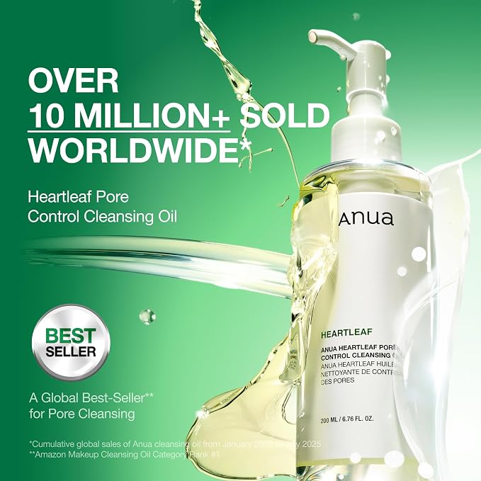 Anua Heartleaf Pore Control Cleansing Oil 6.76 fl oz – Korean Facial Cleanser