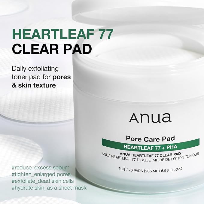 Anua Heartleaf 77 Toner Pads -70 Pads – Soothing & Hydrating Facial Pads