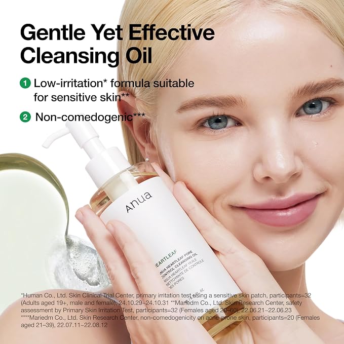 Anua Heartleaf Pore Control Cleansing Oil 6.76 fl oz – Korean Facial Cleanser