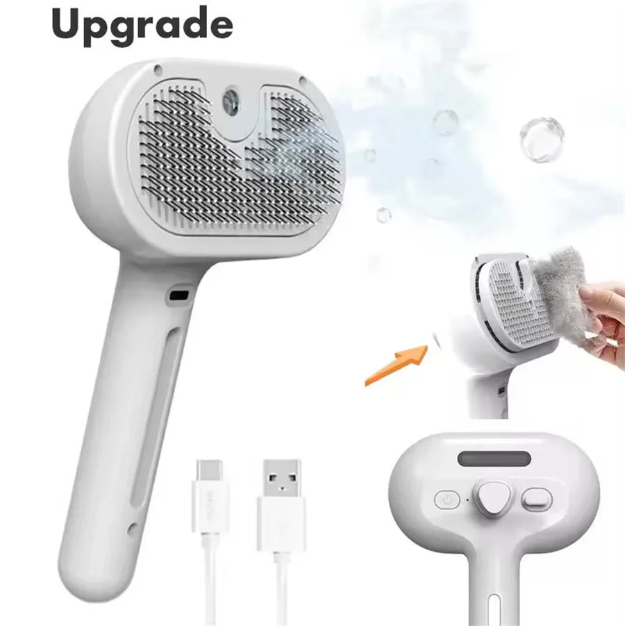 3-in-1 Steam Pet Grooming Brush