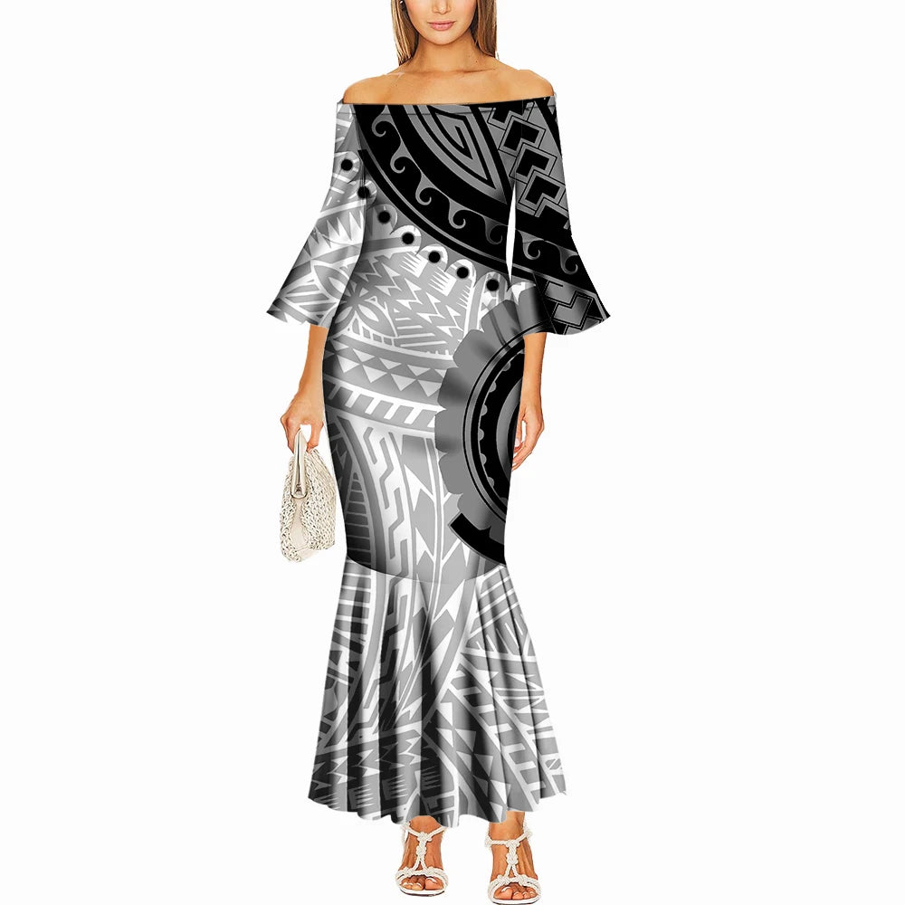Black Gold Beaded Lace Dress