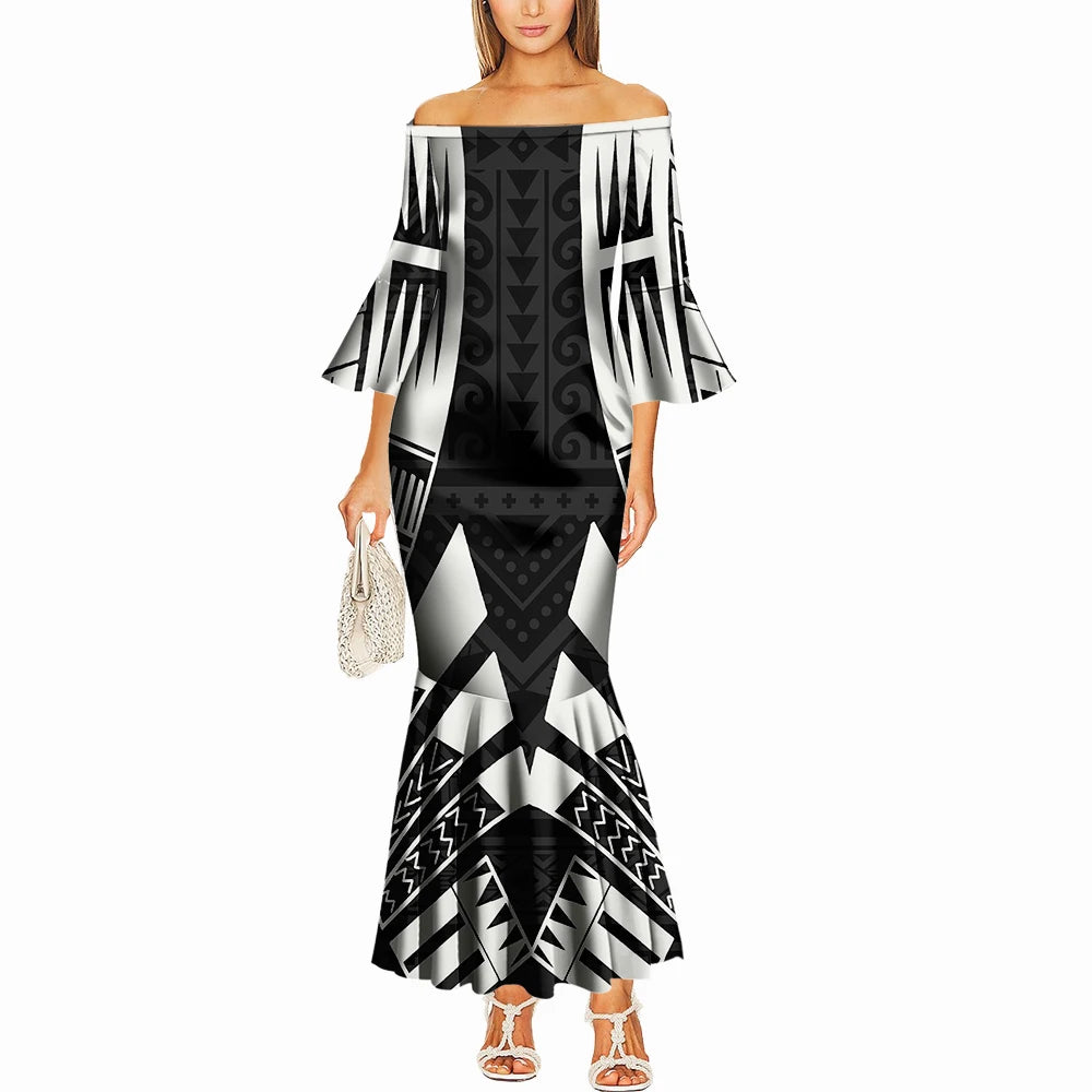 Black Gold Beaded Lace Dress