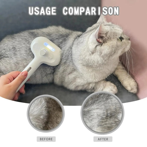 3-in-1 Steam Pet Grooming Brush