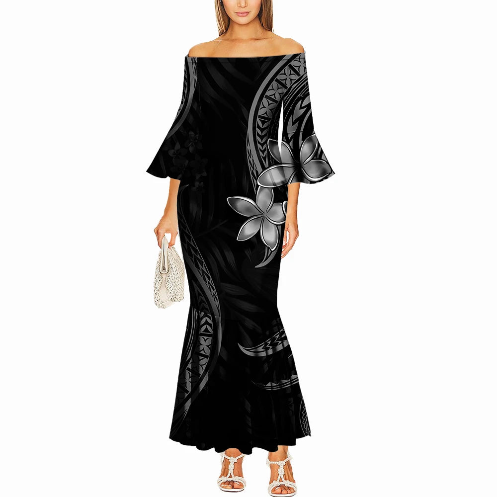 Black Gold Beaded Lace Dress