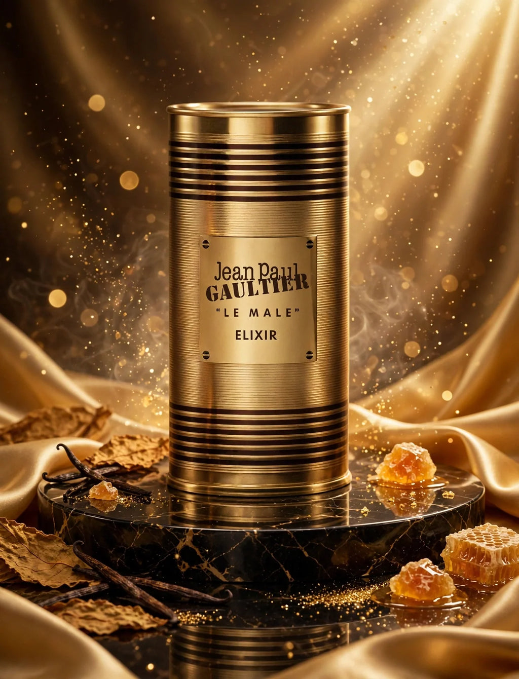Jean Paul Gaultier Le Male Elixir Parfum for Men, 4.2 oz / 125 mL