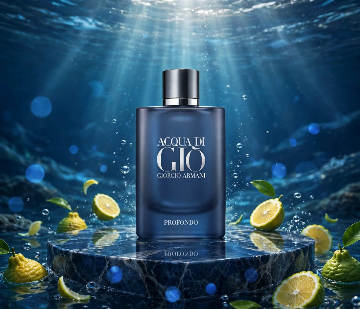 Giorgio Armani Acqua di Giò Profondo Eau de Parfum for Men, 4.2 oz / 125 mL,