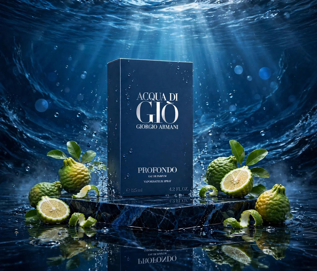 Giorgio Armani Acqua di Giò Profondo Eau de Parfum for Men, 4.2 oz / 125 mL,