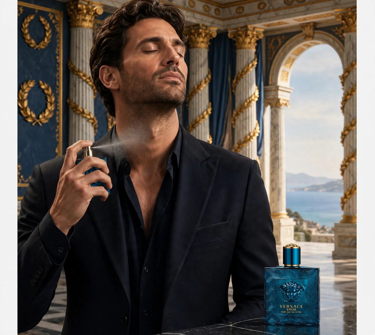 Versace Eros Eau de Toilette for Men, 3.4 oz / 100 mL