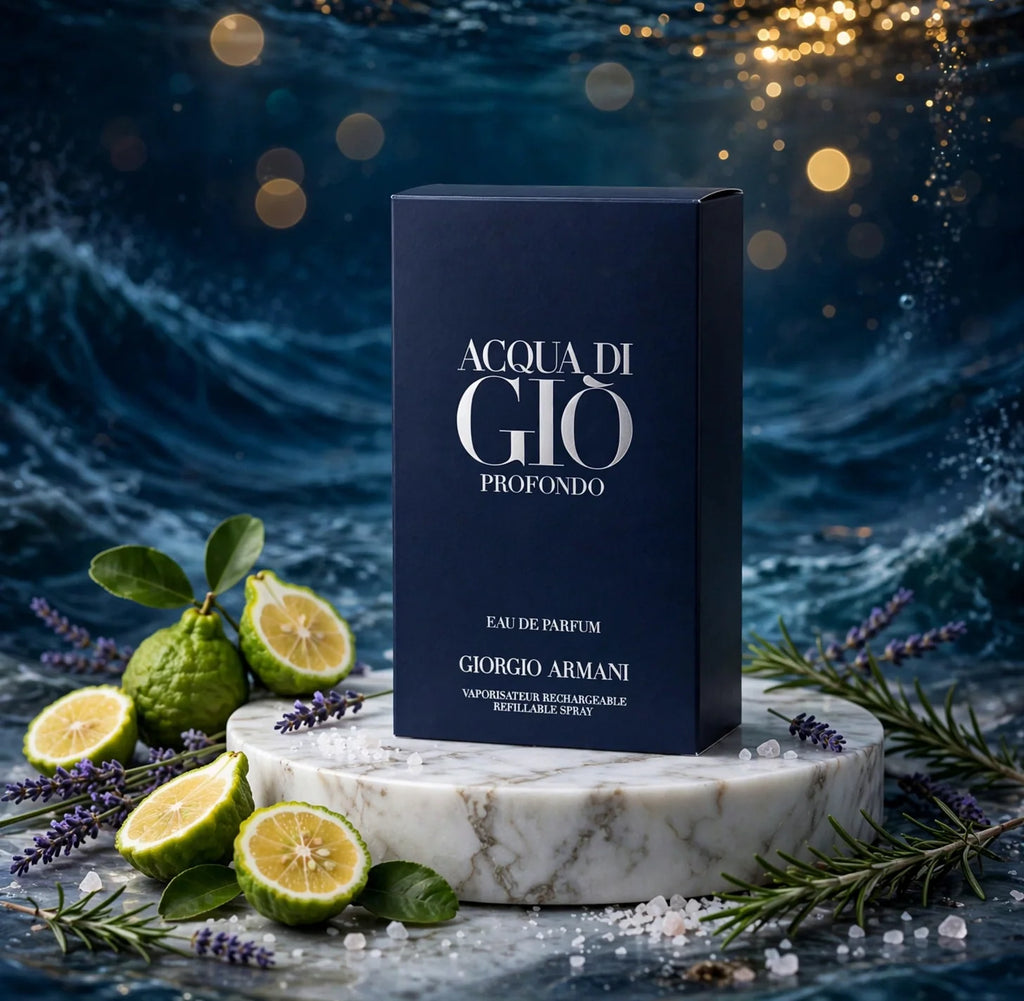Giorgio Armani Acqua Di Giò Profondo Parfum for Men – Deep Marine Fragrance 100ml (3.4 Fl Oz)
