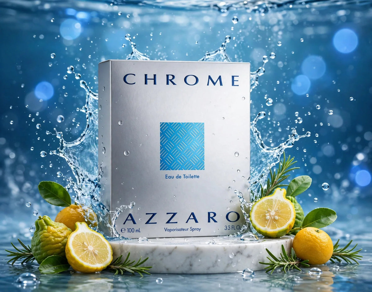 Azzaro Chrome Eau de Toilette for Men 100ml (3.4 Fl Oz)